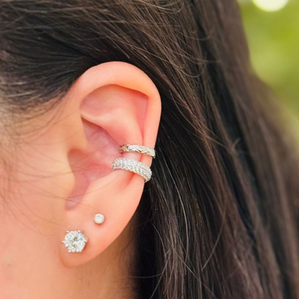 Pave Diamond Ear Cuff (BRAND NEW) 14k Gold Plated